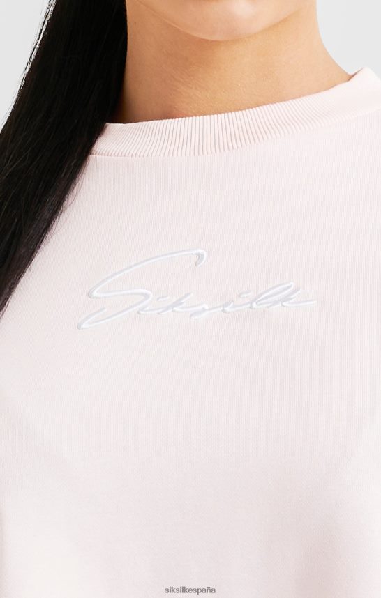vestir es SikSilk mujer sudadera rosa con firma 4NP28R83
