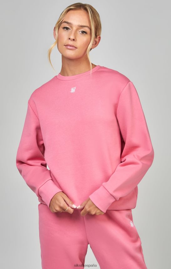 vestir es SikSilk mujer sudadera rosa esencial 4NP28R103