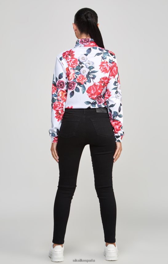 vestir es SikSilk mujer top deportivo crudo con flores 4NP28R77