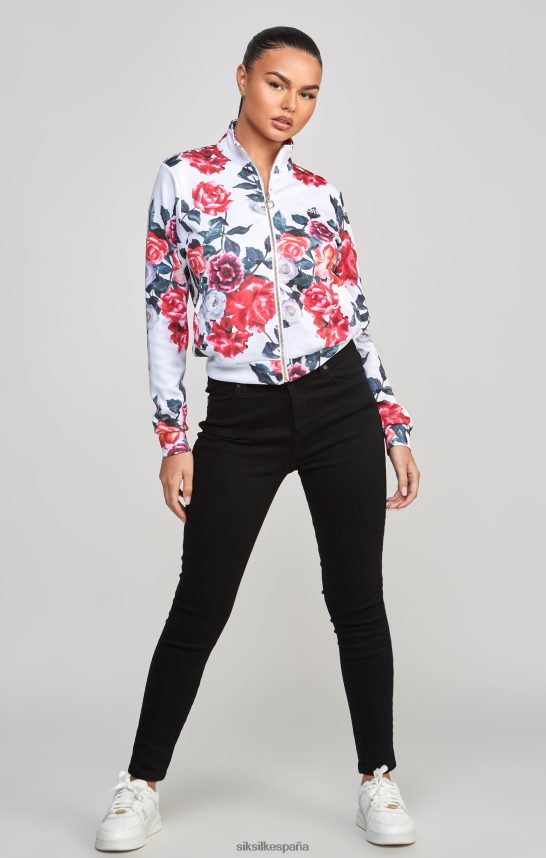 vestir es SikSilk mujer top deportivo crudo con flores 4NP28R77