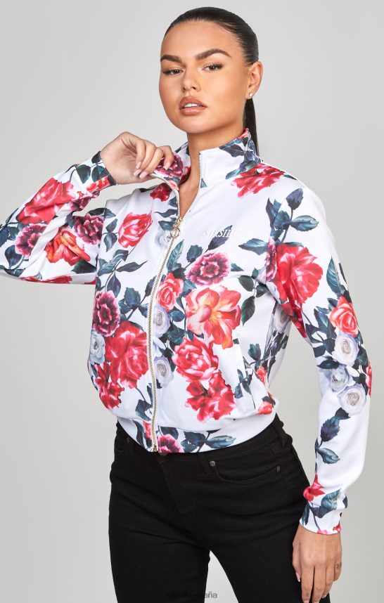 vestir es SikSilk mujer top deportivo crudo con flores 4NP28R77