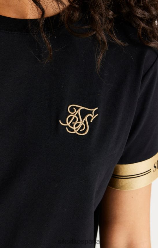 vestir es SikSilk mujer vestido de camiseta negra 4NP28R143