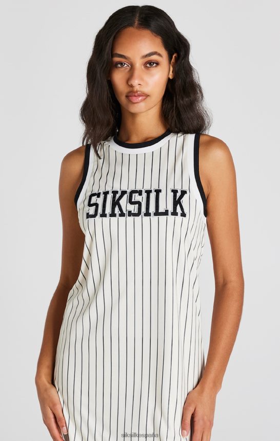 vestir es SikSilk mujer vestido de rayas diplomáticas de baloncesto crudo 4NP28R144