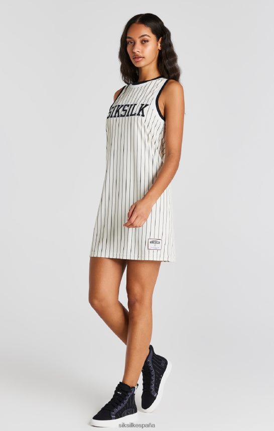 vestir es SikSilk mujer vestido de rayas diplomáticas de baloncesto crudo 4NP28R144
