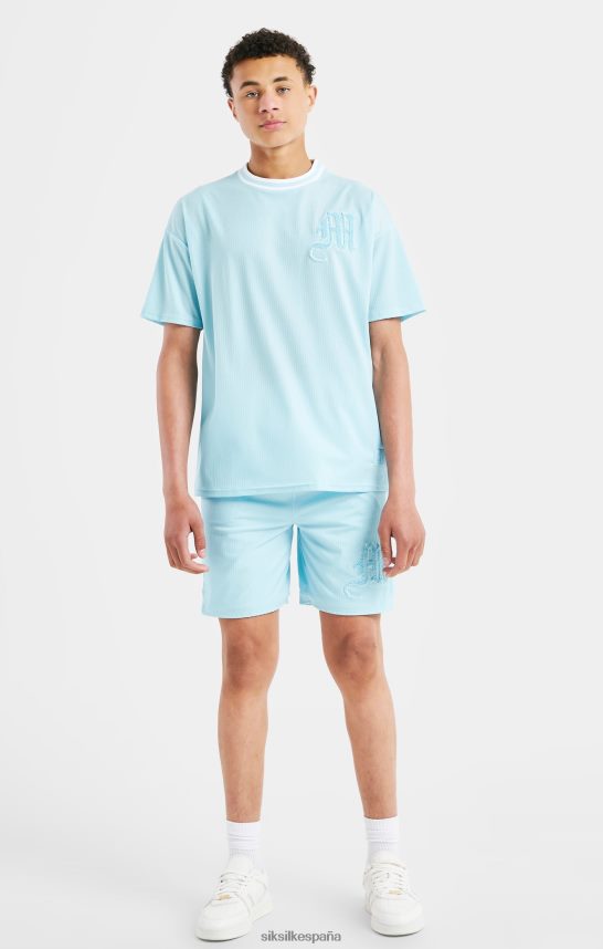 vestir es SikSilk x Niños Pantalones cortos holgados con logo de Messi - azul 4NP28R313