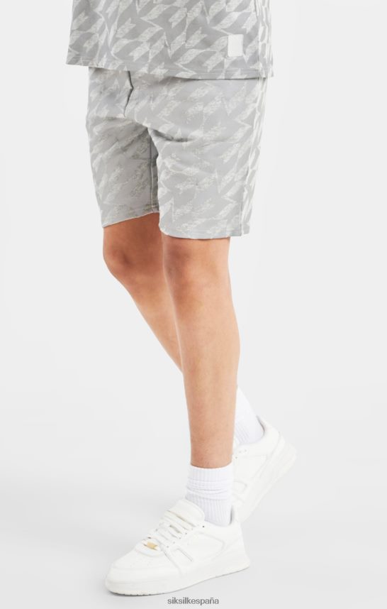 vestir es SikSilk x Niños pantalón corto con estampado plateado messi - gris jaspeado 4NP28R311