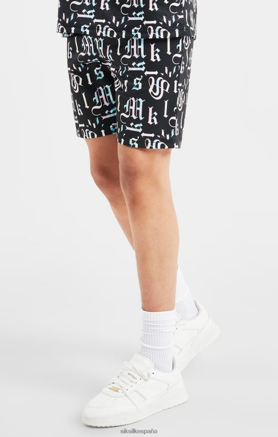 vestir es SikSilk x Niños short messi negro estampado 4NP28R312