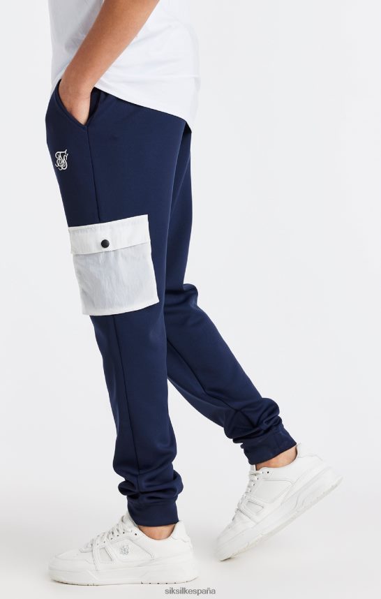 vestir es SikSilk Niños pantalón cargo con bolsillo azul marino 4NP28R306