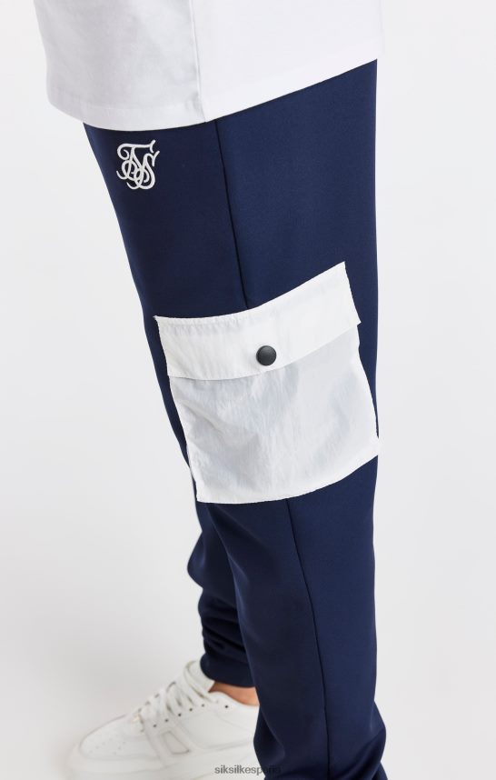 vestir es SikSilk Niños pantalón cargo con bolsillo azul marino 4NP28R306