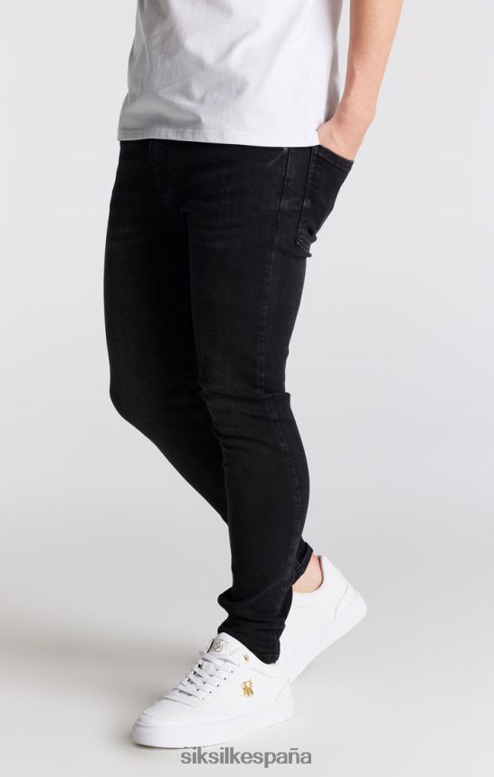 vestir es SikSilk Niños jeans ajustados esenciales negros 4NP28R307