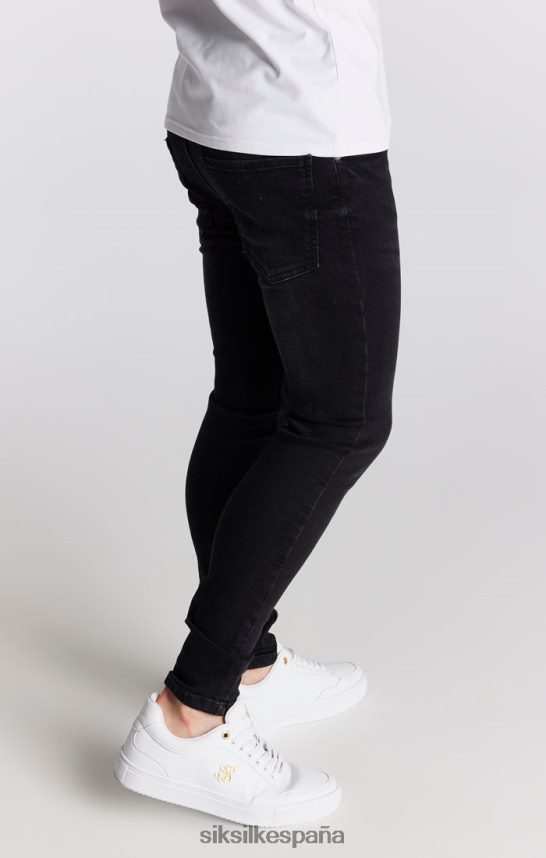 vestir es SikSilk Niños jeans ajustados esenciales negros 4NP28R307