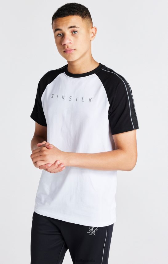vestir es SikSilk Niños camiseta raglán blanca 4NP28R284