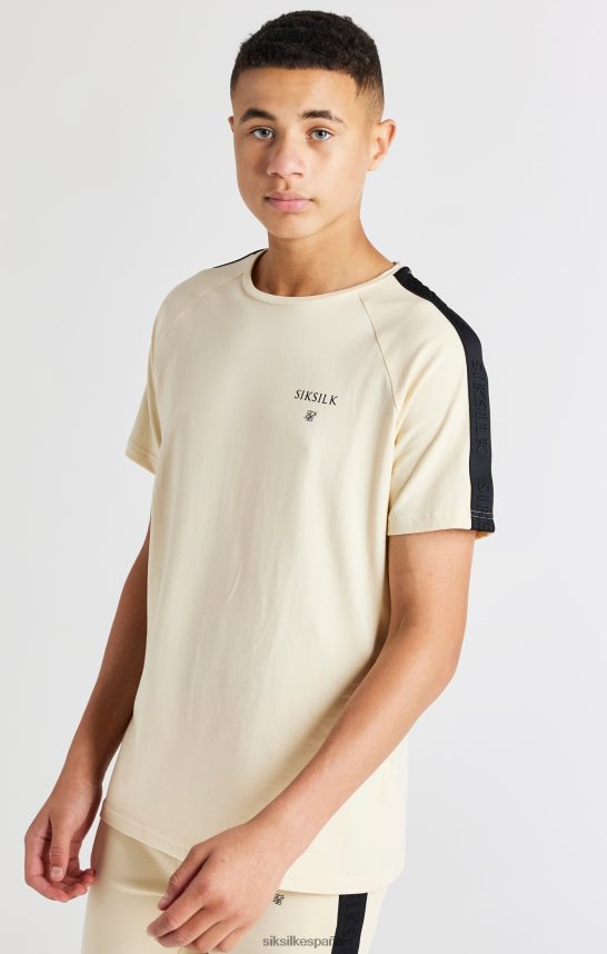 vestir es SikSilk Niños camiseta raglán con cinta beige 4NP28R282