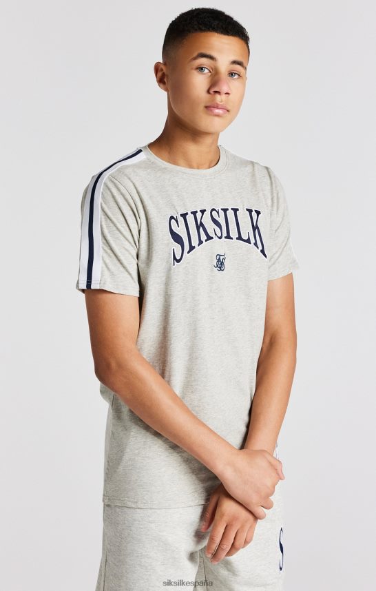 vestir es SikSilk Niños camiseta universitaria gris jaspeado 4NP28R283