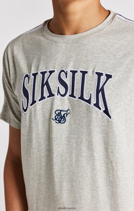 vestir es SikSilk Niños camiseta universitaria gris jaspeado 4NP28R283