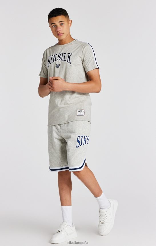 vestir es SikSilk Niños camiseta universitaria gris jaspeado 4NP28R283