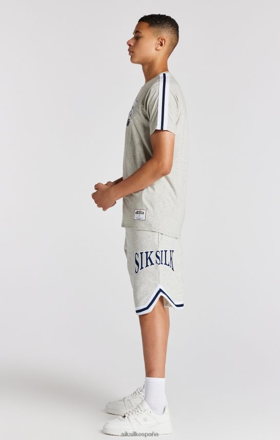 vestir es SikSilk Niños camiseta universitaria gris jaspeado 4NP28R283