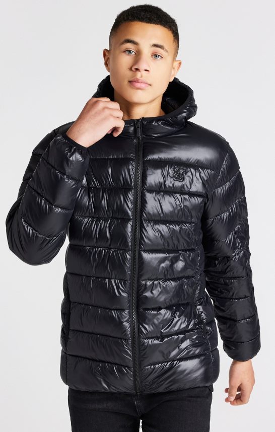 vestir es SikSilk Niños chaqueta burbuja ligera negra 4NP28R299