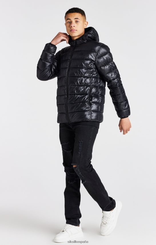 vestir es SikSilk Niños chaqueta burbuja ligera negra 4NP28R299