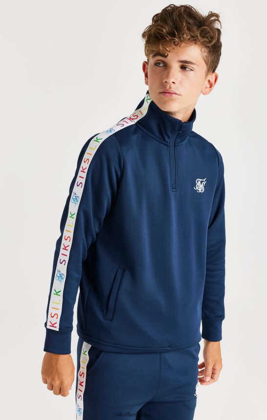 vestir es SikSilk Niños cuello alzado arcoíris - azul marino 4NP28R287