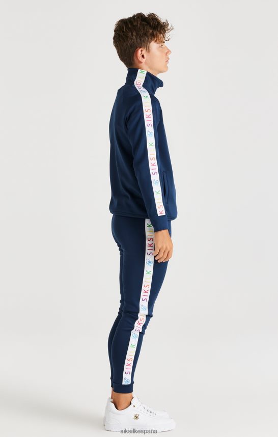 vestir es SikSilk Niños cuello alzado arcoíris - azul marino 4NP28R287