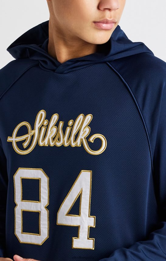 vestir es SikSilk Niños sudadera con capucha retro azul marino 4NP28R294