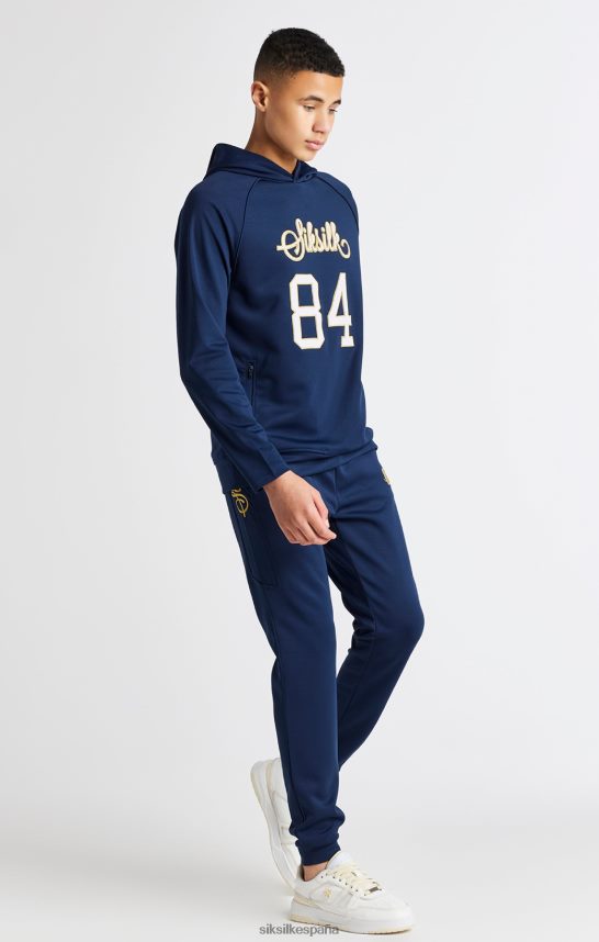 vestir es SikSilk Niños sudadera con capucha retro azul marino 4NP28R294