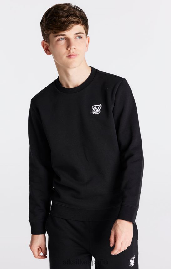 vestir es SikSilk Niños sudadera negra esencial 4NP28R291