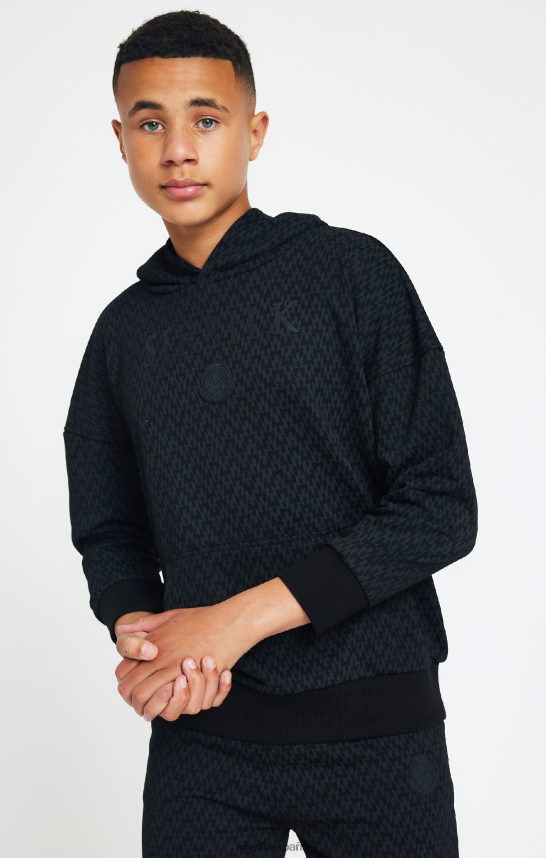 vestir es SikSilk x Niños sudadera con capucha oversize estampada negra de messi 4NP28R288