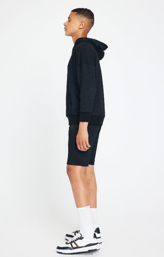 vestir es SikSilk x Niños sudadera con capucha oversize estampada negra de messi 4NP28R288